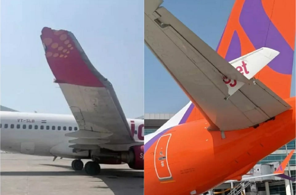 दिल्ली एयरपोर्ट पर स्पाइसजेट विमान ने अकासा प्लेन को मारी टक्कर, सभी यात्री सुरक्षित, दोनों प्लेन को मामूली नुकसान