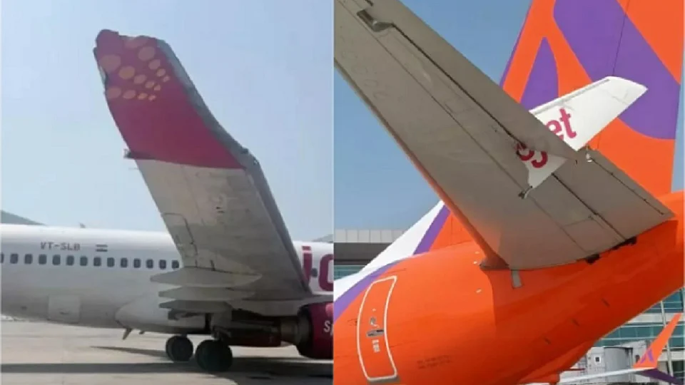 दिल्ली एयरपोर्ट पर स्पाइसजेट विमान ने अकासा प्लेन को मारी टक्कर, सभी यात्री सुरक्षित, दोनों प्लेन को मामूली नुकसान