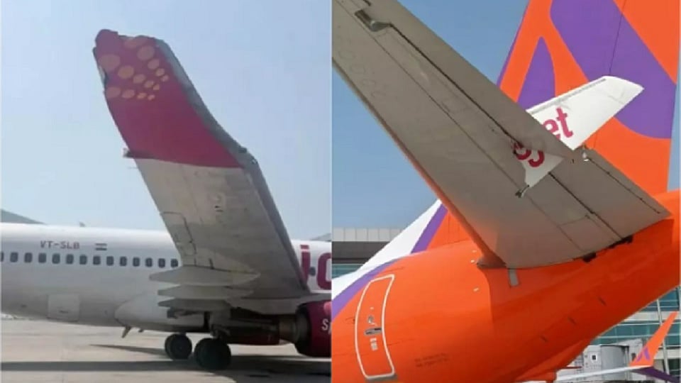 दिल्ली एयरपोर्ट पर स्पाइसजेट विमान ने अकासा प्लेन को मारी टक्कर, सभी यात्री सुरक्षित, दोनों प्लेन को मामूली नुकसान