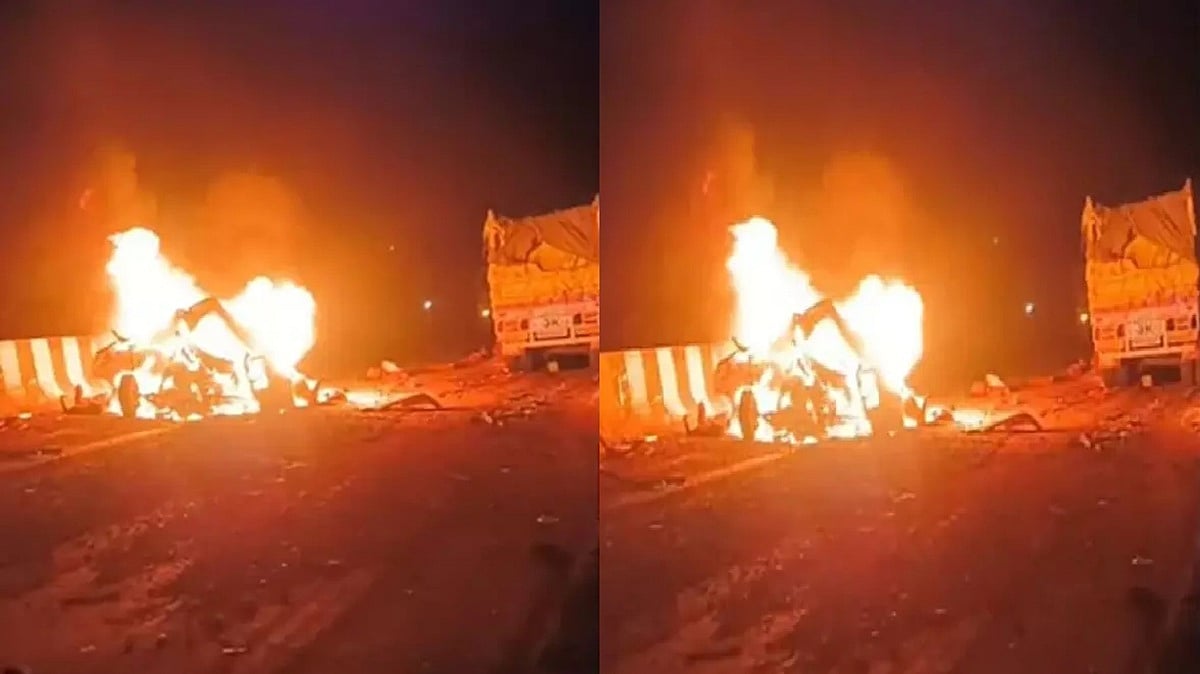 यूपी के मिर्जापुर में भीषण सड़क हादसा, 4 गाड़ियों की टक्कर के बाद लगी आग, 11 लोगों की मौत