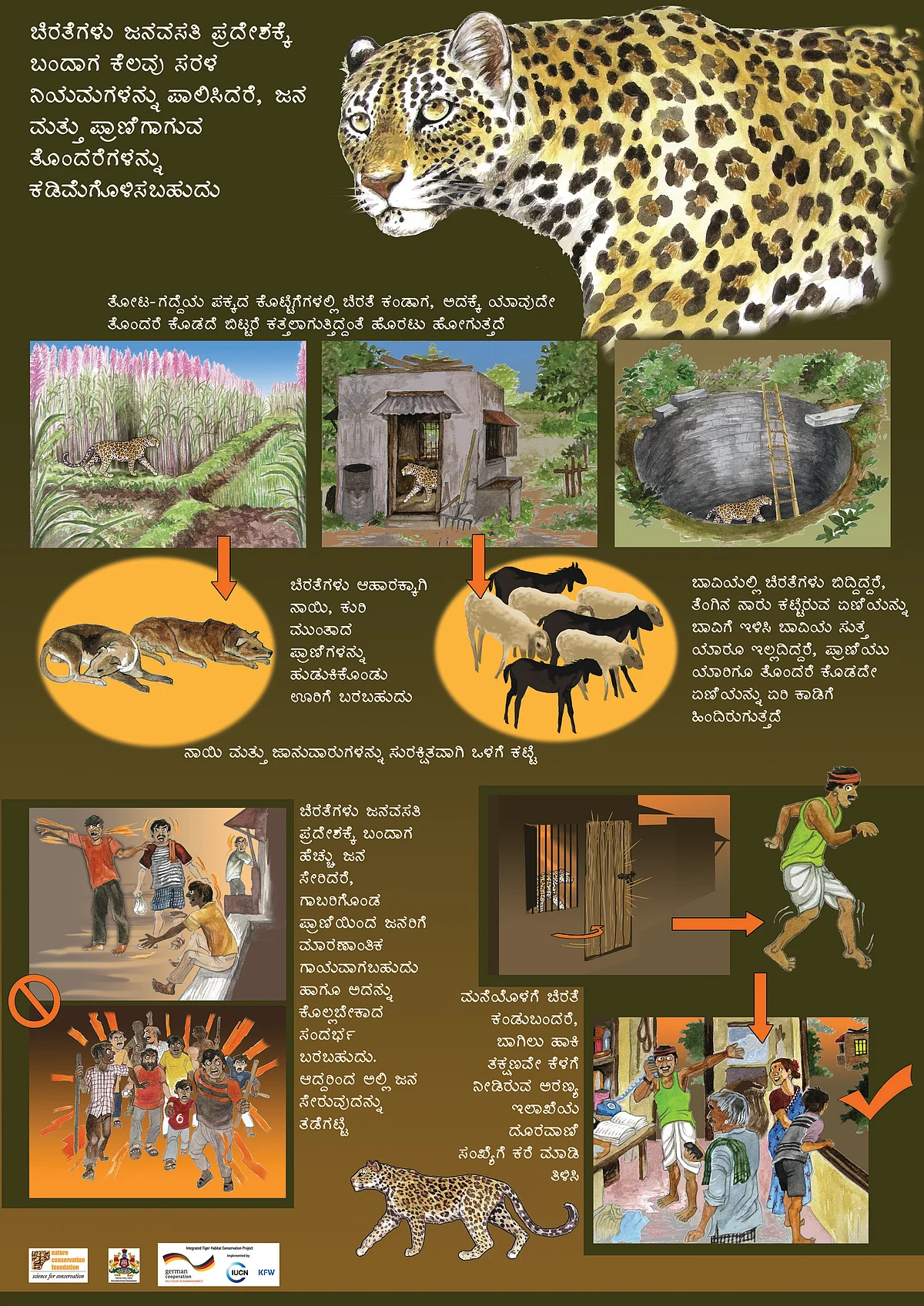 Poster designed to carry out awareness programs regarding human-leopard
conflict