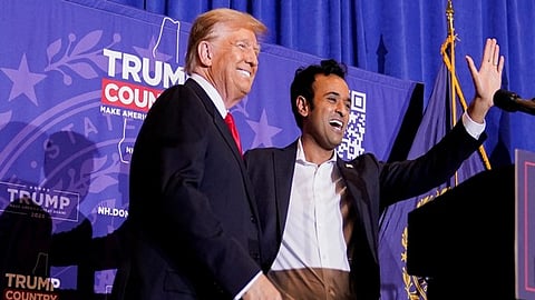 Donald Trump with Vivek Ramaswamy.