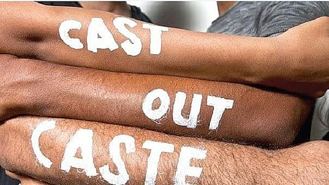 Image displaying the phrase 'cast out caste' used for representational purposes only