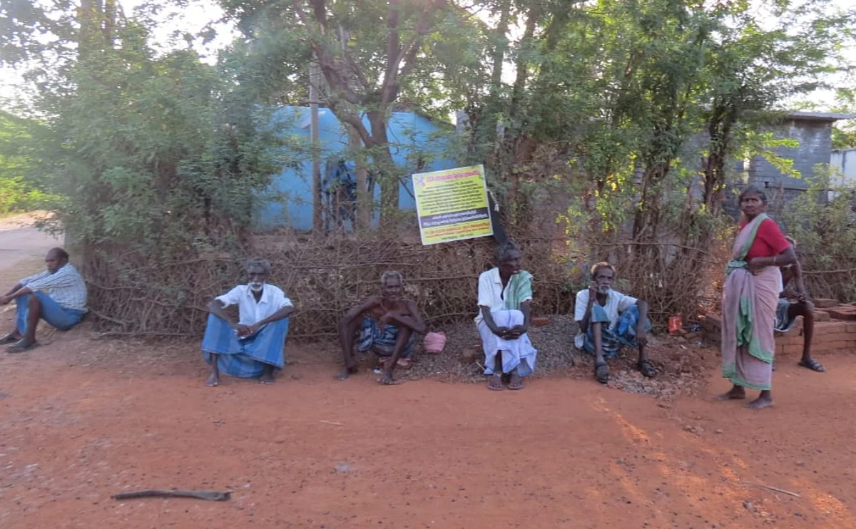 Nagapattinam villagers protesting CPCL land acquisition firm on poll