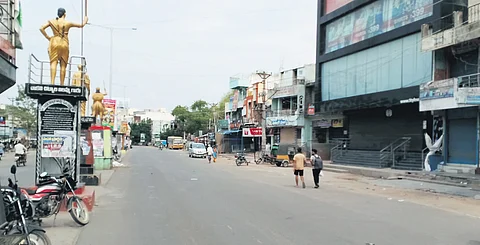 Shops and business establishments in Palnadu were closed to prevent damage to property by unruly mobs 