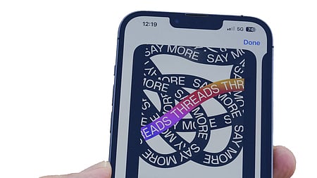 The Threads app, operated by Meta Platforms Inc., on a smartphone, arranged in Madrid, Spain.