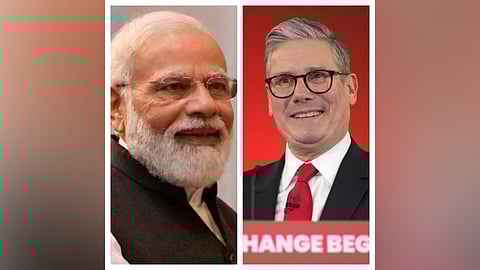 PM Narendra Modi, British Prime Minister Keir Starmer
