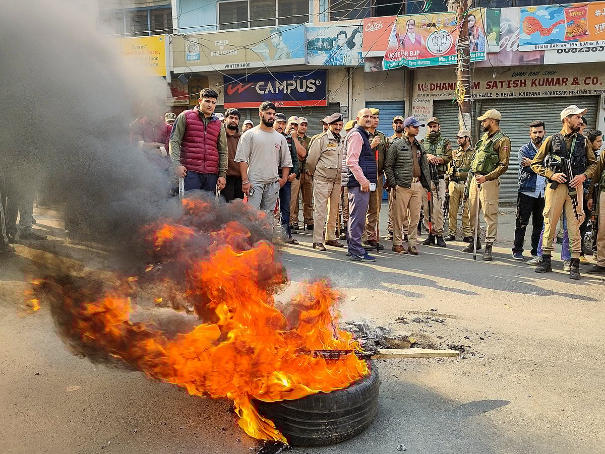 Jammu Protests After Terrorists Kill VDGs in Kishtwar