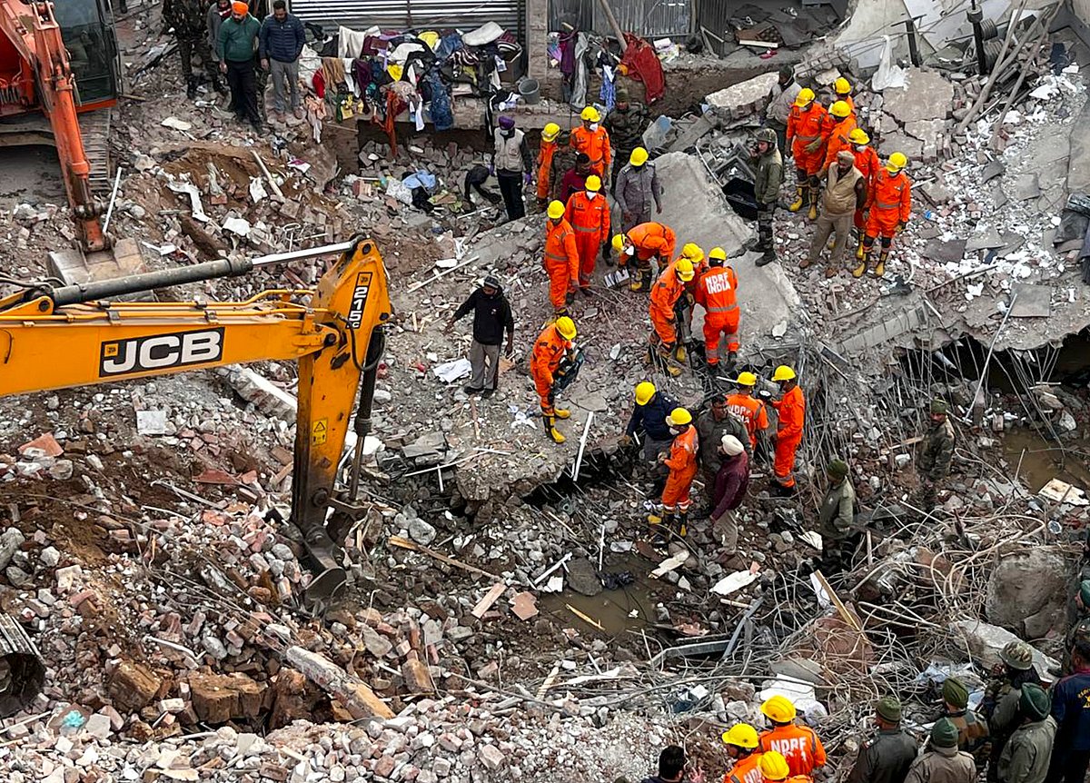 Mohali building collapse claims two lives; rescue ongoing.