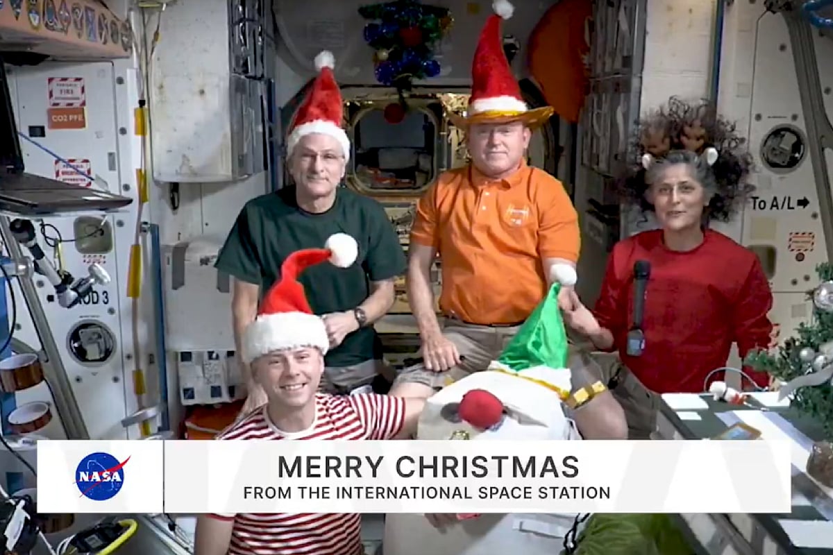 Sunita Williams’ Christmas video sparks conspiracy theories over how astronauts had festive decorations in space