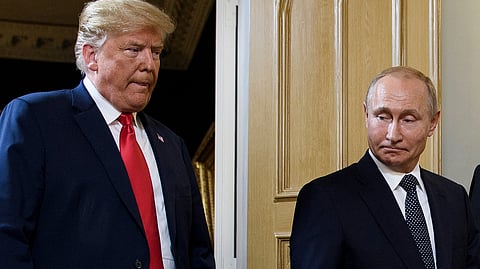 US President Donald Trump (L) and Russian President Vladimir Putin.