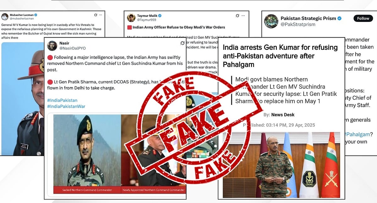 Government refutes Army commander removal claims after Pahalgam attack