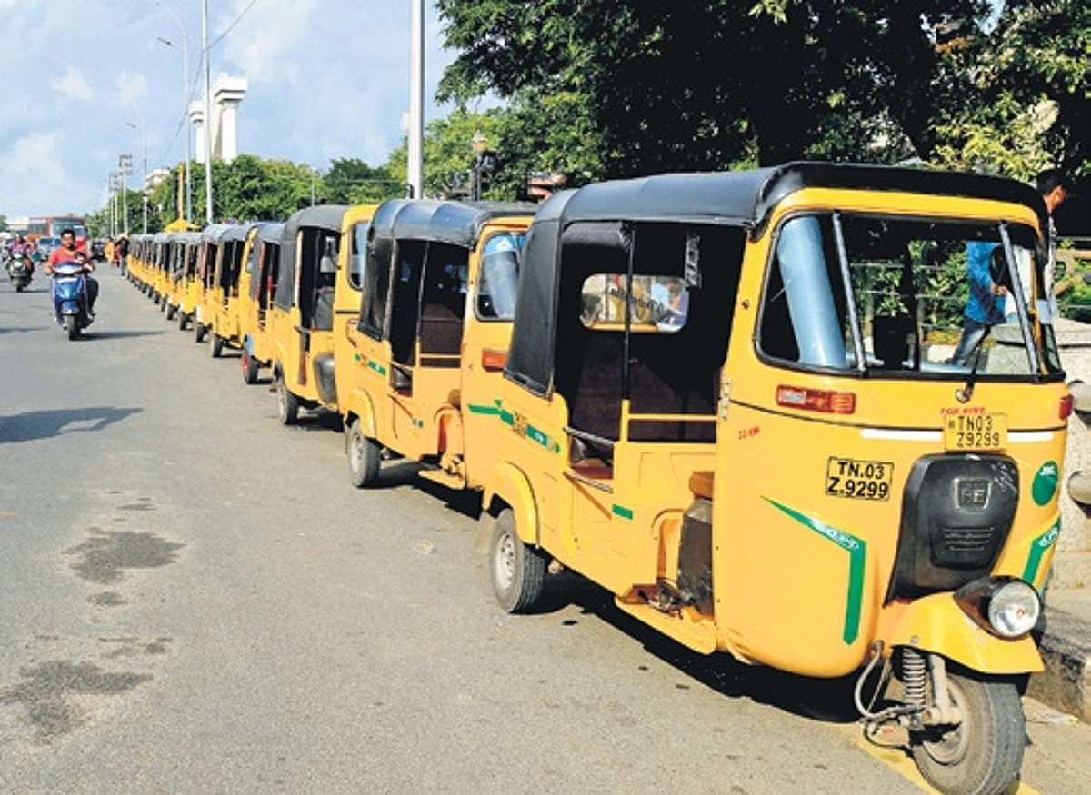 Karnataka Autonumber Chennai autos can be operated in Arakkonam, Kanchi, Chengalpattu