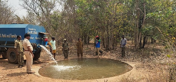 Forest department takes steps to quench thirst of animals in Andhra pradesh