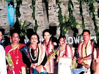 Transgenders get set to walk the ramp at Sital Sasthi fashion show
