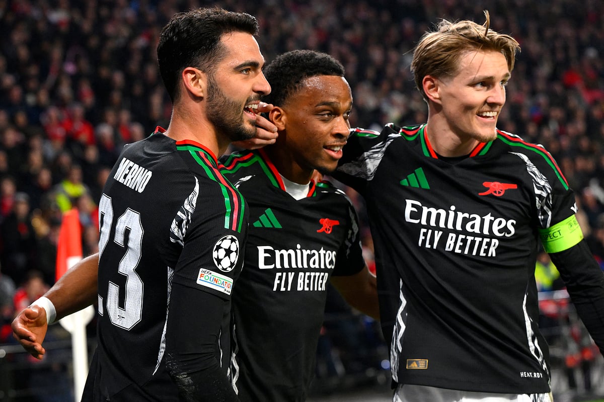 Young Gunners fire rampant Arsenal into Champions League box seat against PSV