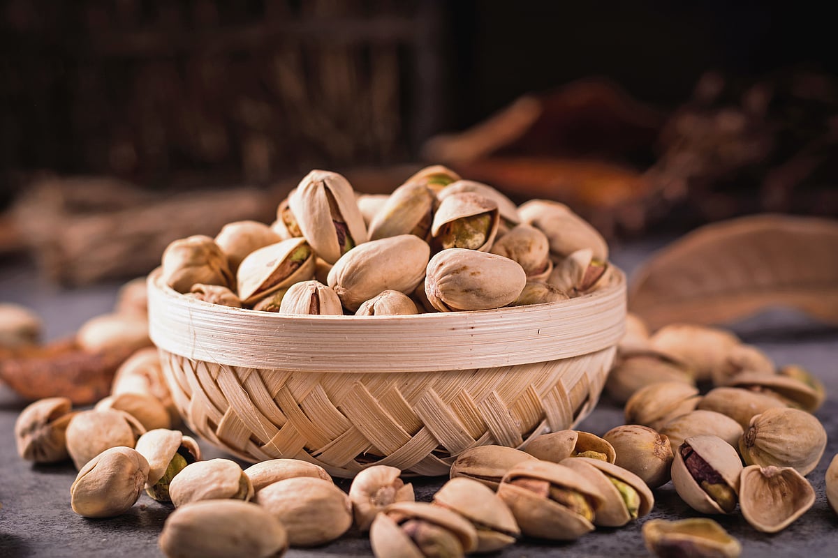 A peek inside pistachio shells
