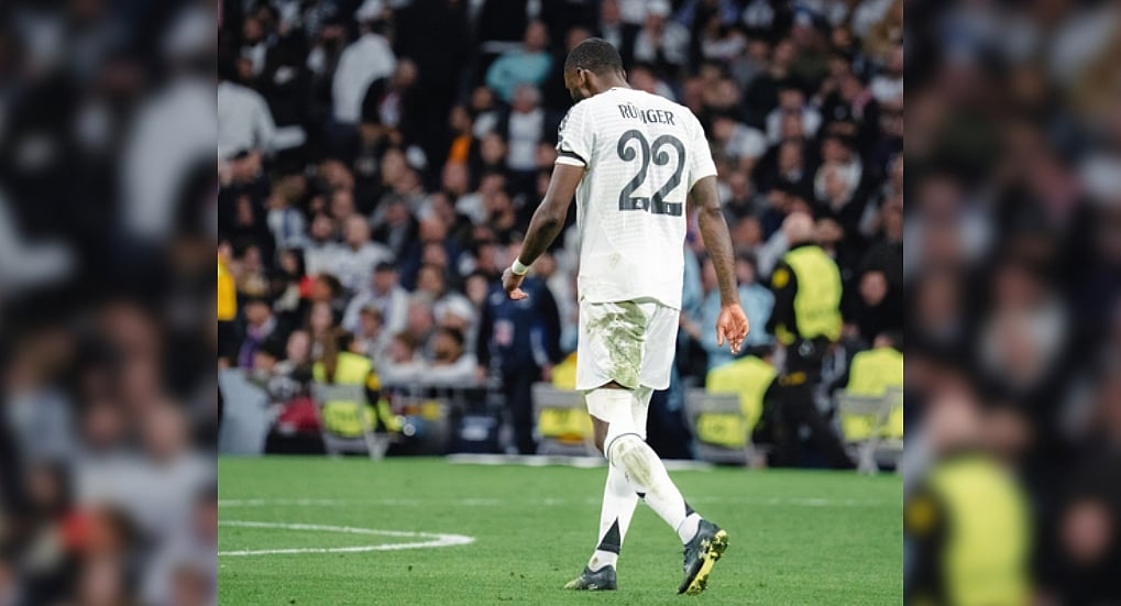 Real Madrid’s Rudiger out until end of season after knee surgery