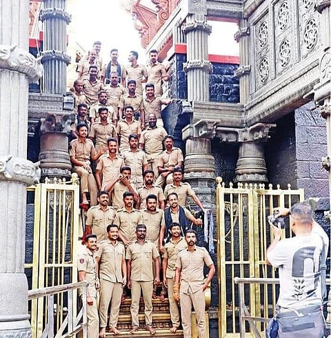 Police Photo on Sabarimala Steps sparks outrage
