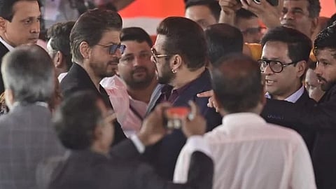 SRK and Salman Reunite at Maharashtra CM Oath Ceremony
