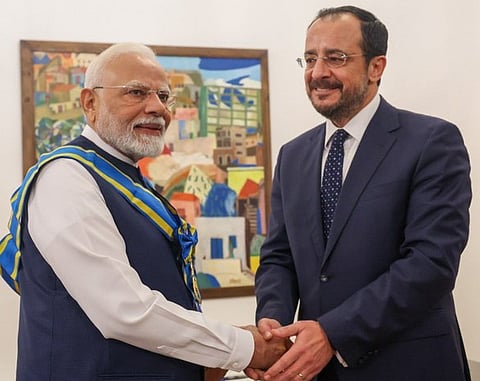 PM Modi Receives Cyprus' Highest Civilian Honour