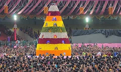 Telangana Women Create History with Record-Breaking Bathukamma