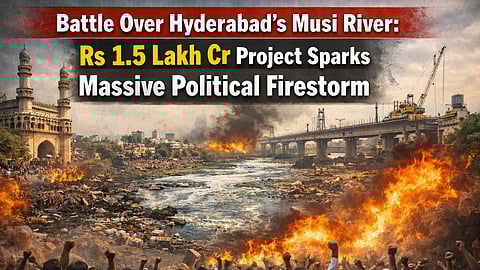 Massive Political Row Erupts Over Hyderabad Musi Project