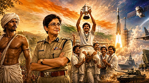 Honouring India’s great heroes and its rising global strength.
