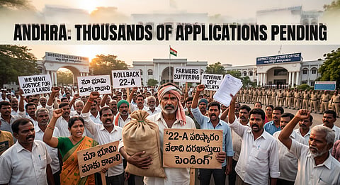 Andhra's 22-A land digitalization delay sparks public anger.