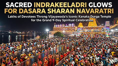 Dasara Utsav:Sacred Indrakeeladri Glows For Sharan Navaratri Event