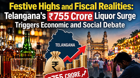 Telangana’s ₹755 Cr Liquor Surge Triggers Economic & Social Debate