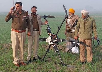 Drone Carrying 5.6 Kg Heroin Seized Near India-Pak Border. (IANS)