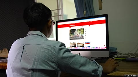 FILE - Despite the risks that reporting on life in Myanmar brings, reporters such as Sang Li continue to cover the conflict, both from within and outside the country. (VOA)