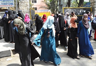 Students wearing hijabs will not be allowed inside the examination centers in&nbsp;Karnataka. (IANS)