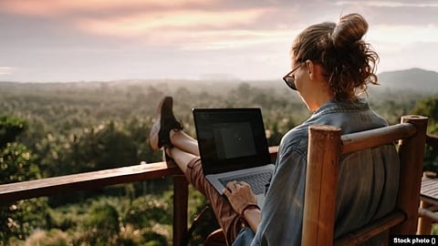 Remote workers;- Remote work has allowed for the rise of hush “workations,” when employees work remotely, often from a holiday location, without telling their boss.[VOA]