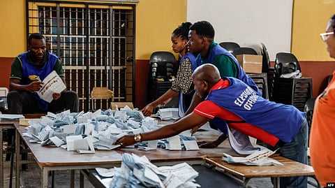 Namibia's female VP: The candidate for Namibia's ruling party led Monday in early results of a presidential election characterized by technical problems [VOA]
