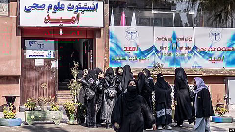 Taliban bans women: Second-year nursing student Khadija could not sleep the whole night after one of her classmates posted on WhatsApp that the Taliban were planning to bar women [VOA]