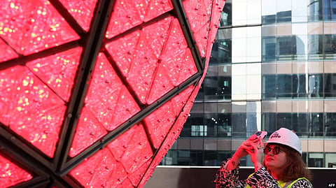 Times Square ball: The crystal-covered ball that descends down a pole in Times Square to ring in the new year was taken for a test run Monday [VOA]