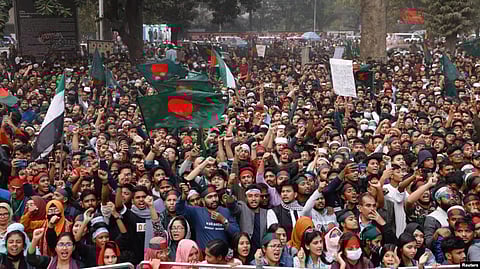 Prime Minister's prosecution: Thousands of people led by students rallied in Bangladesh's capital on Tuesday, calling for the prosecution of ousted Prime Minister Sheikh Hasina [VOA]