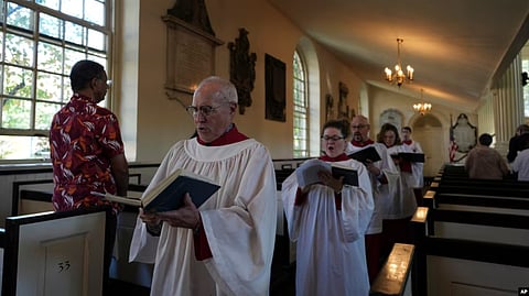 Survey: The number of Americans who identify as Christian has declined steadily for years, but that drop shows signs of slowing [VOA]
