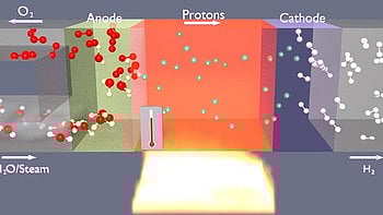 A Hot Topic: By splitting water molecules, fuel cells can turn electricity into hydrogen fuel. [Newswise]