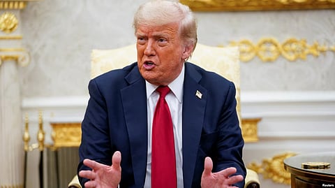 US President Donald Trump at the White House on July 14.
