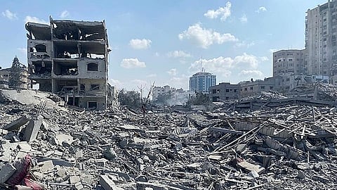 Damage in Gaza strip in october 2023