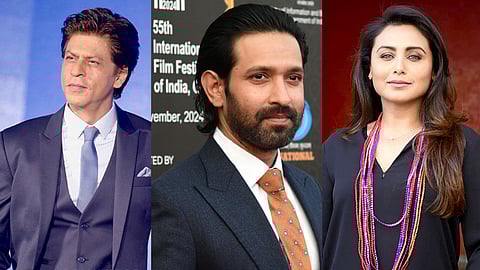image of shah rukh khan, vikrant massey and rani mukerji