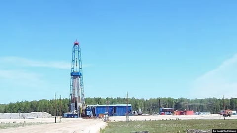 A Gasprom's oil well in Russian Siberia