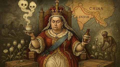 Queen Victoria addicted China and squeezed India dry