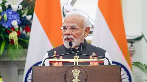 Prime Minister Modi inaugurates 184 flats in Delhi.