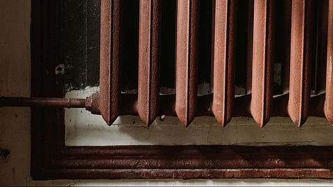 Rusty Radiator on the wall
