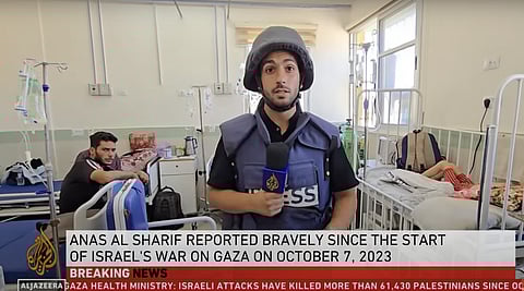 Reporter Al Jazeera journalist Anas al-Sharif 