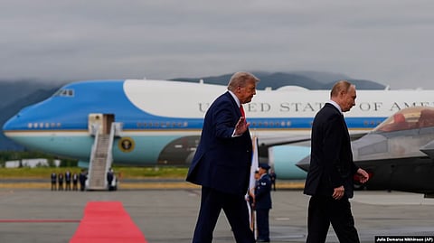 US President Donald Trump and Russian President Vladimir Putin in Alaska